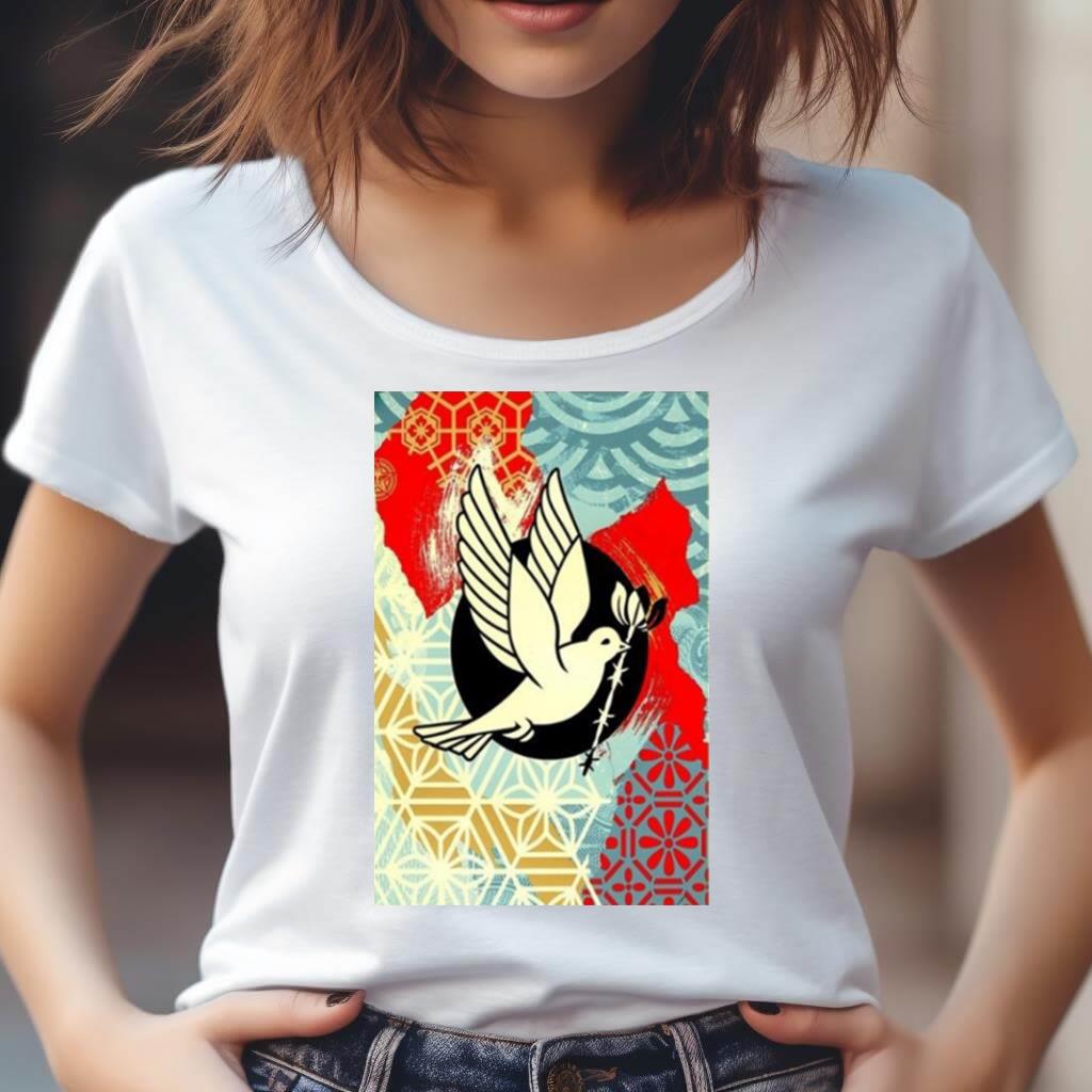 Barb Wire Dove Collage Poster Shirt Barb Wire Dove Collage Poster Shirt