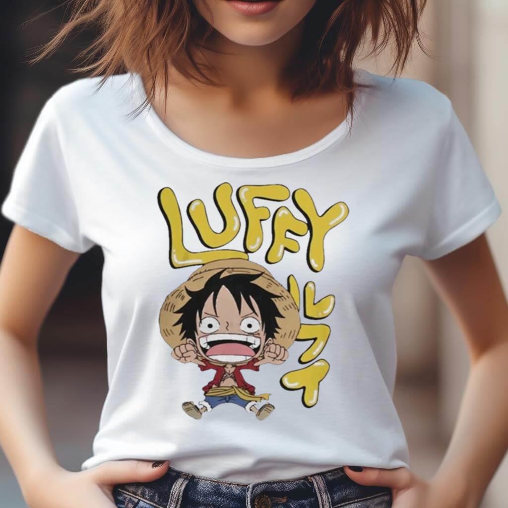 Chibi Luffy With Bubble Name And Kanji T Shirt Chibi Luffy With Bubble Name And Kanji T Shirt