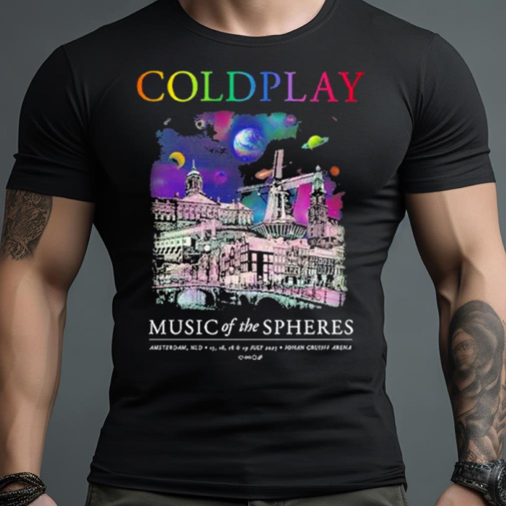 Coldplay Coimbra Amsterdam July 2023 Music Of The Spheres Tour Shirt