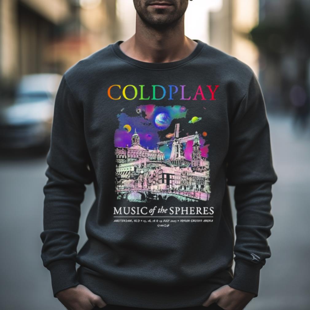 Coldplay Coimbra Amsterdam July 2023 Music Of The Spheres Tour Shirt