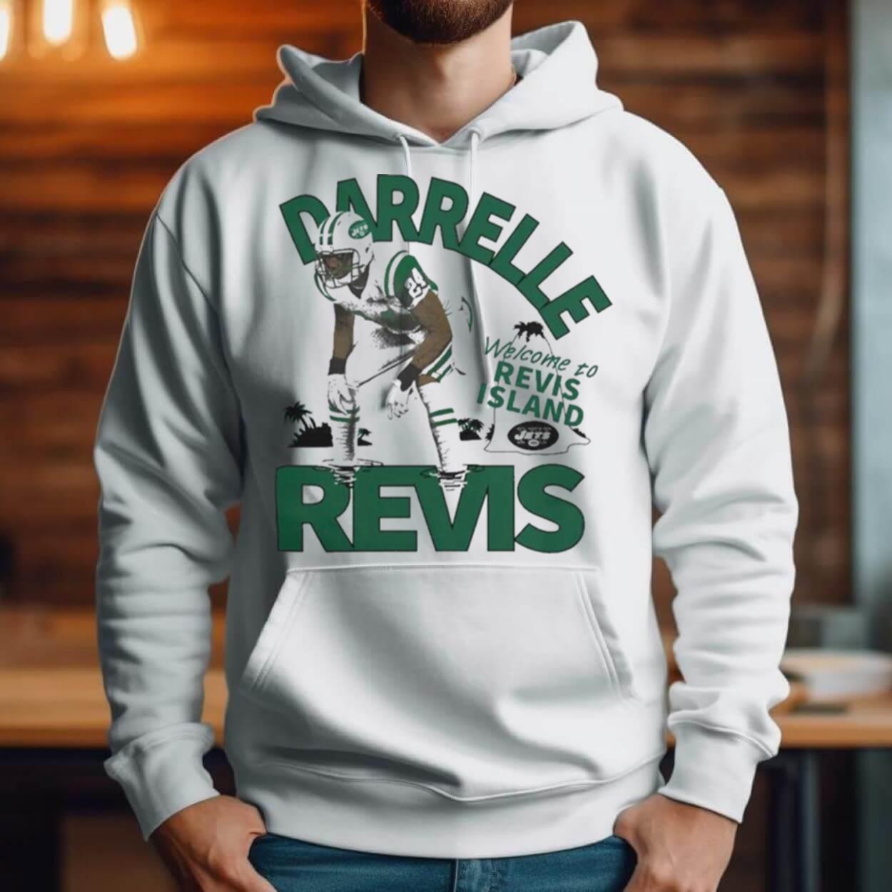 Darrelle Revis Gray New York Jets Retired Player Caricature Tri Blend T Shirt Darrelle Revis Gray New York Jets Retired Player Caricature Tri Blend T Shirt