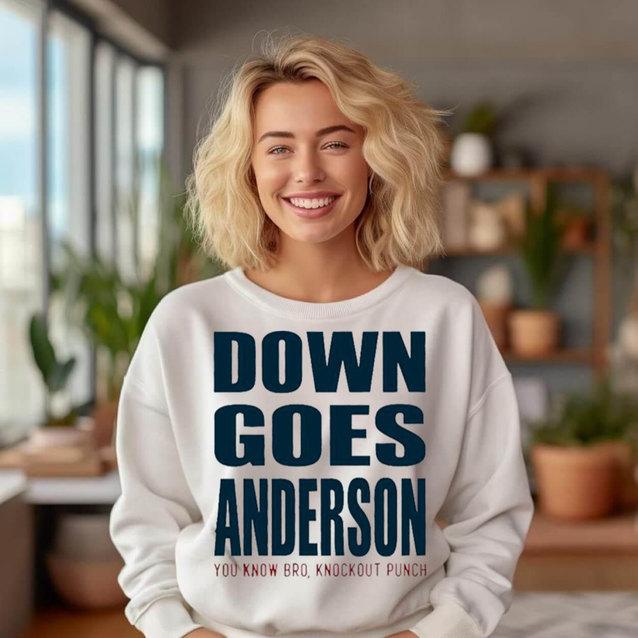 Down Goes Anderson Know Bro Knockout Punch T Shirt