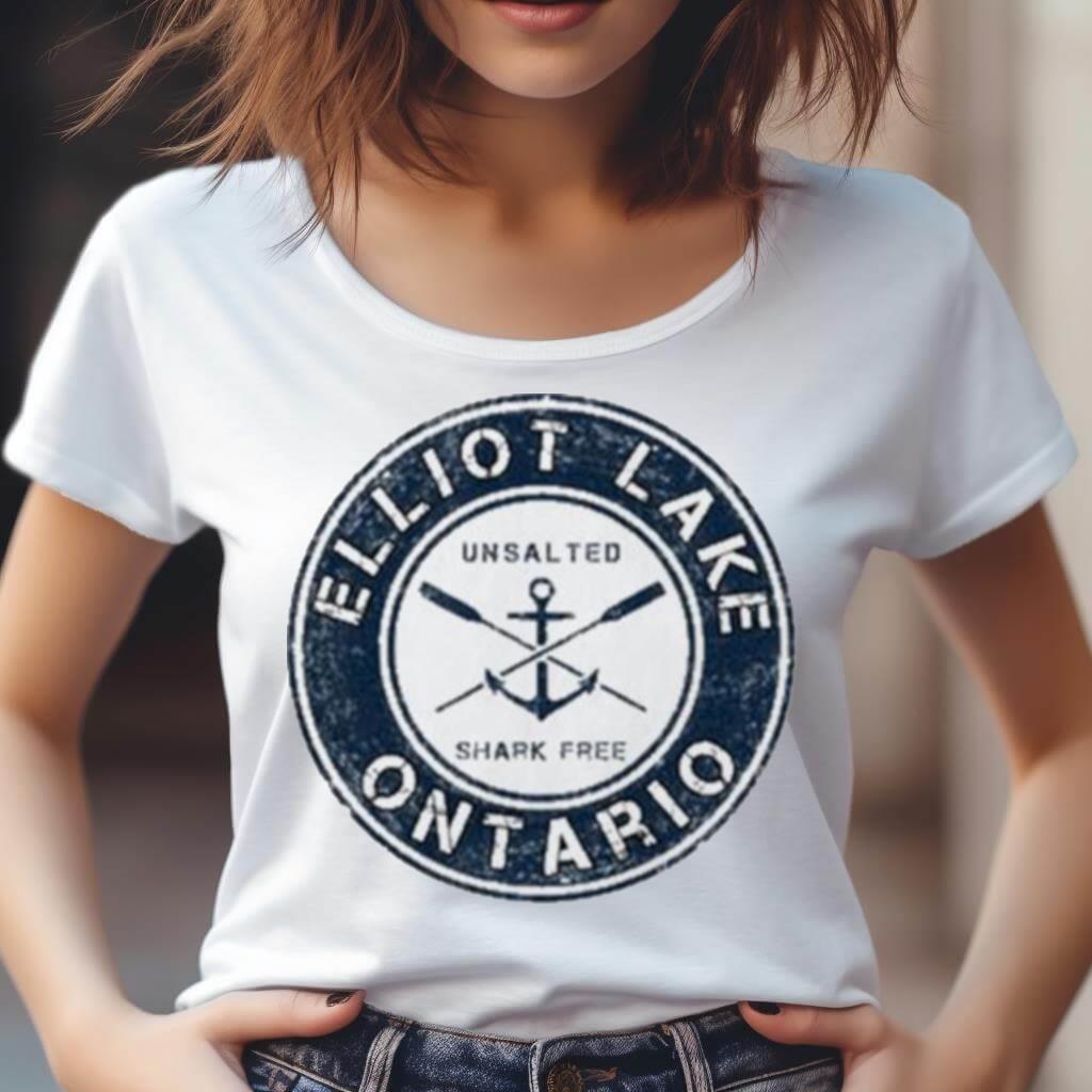 Elliot Lake Unsalted And Shark Free Ontario Logo Shirt Elliot Lake Unsalted And Shark Free Ontario Logo Shirt