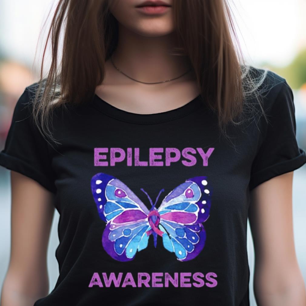 Epilepsy Awareness Butterfly Purple Ribbon Shirt Epilepsy Awareness Butterfly Purple Ribbon Shirt