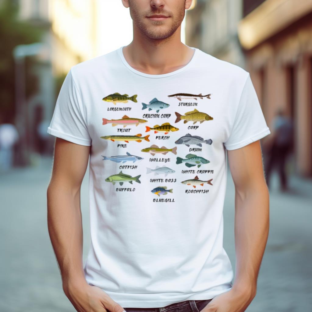 Freshwater Fish 100 Different Types Shirt