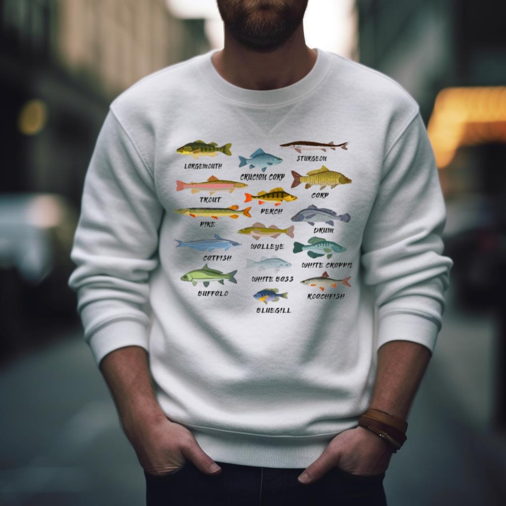 Freshwater Fish 100 Different Types Shirt