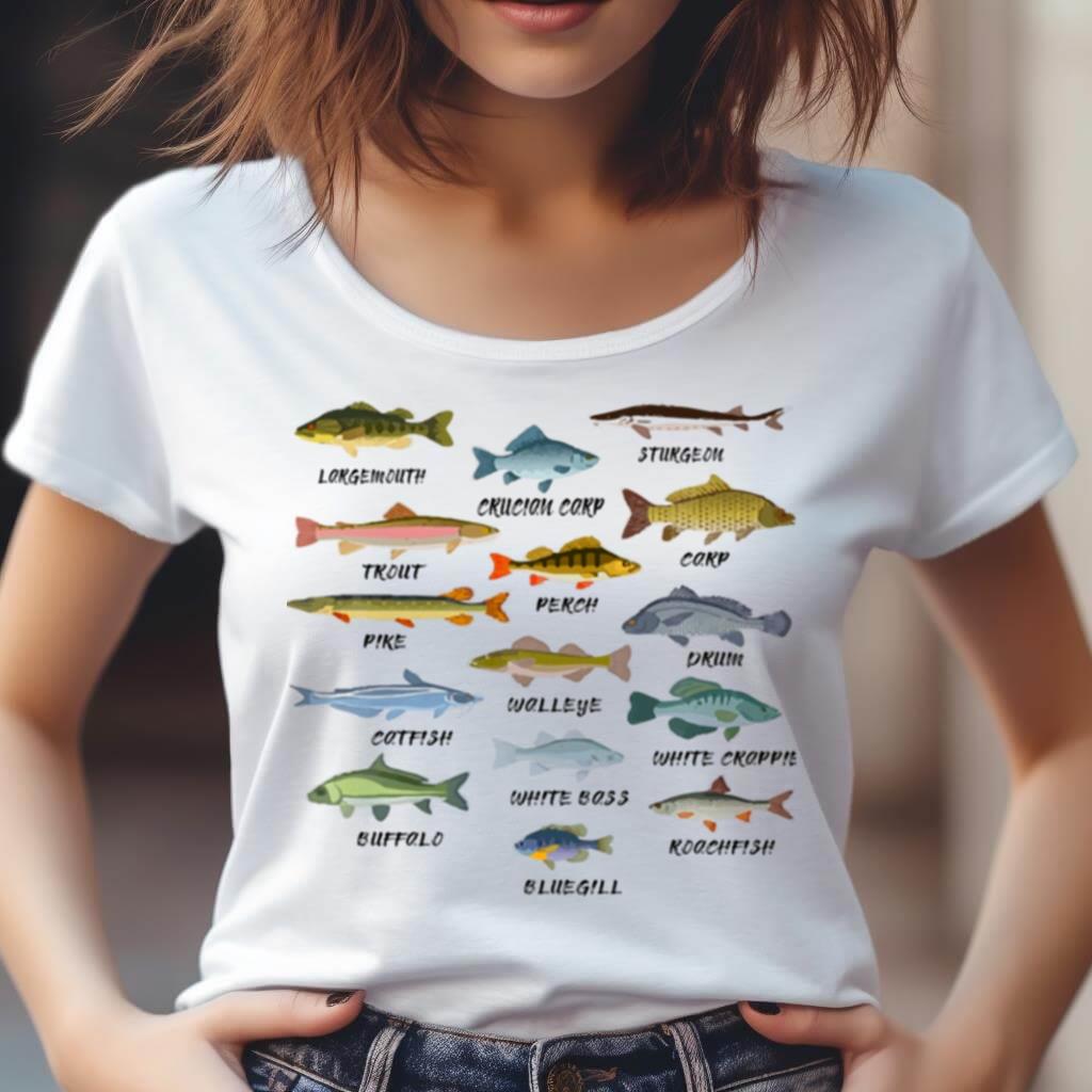 Freshwater Fish 100 Different Types Shirt Freshwater Fish 100 Different Types Shirt