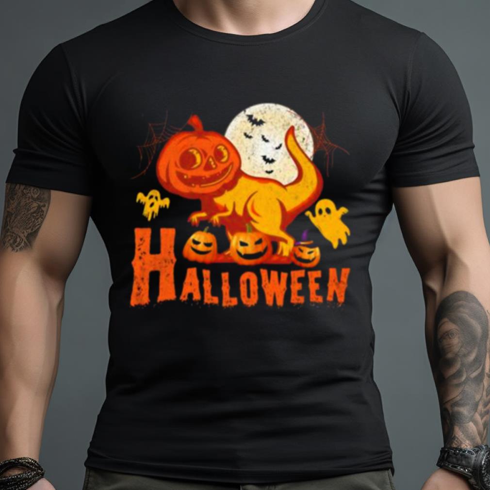 Halloween Party Flying Witch Horror Scary Spooky Season Scary Boo With Full Moon Shirt