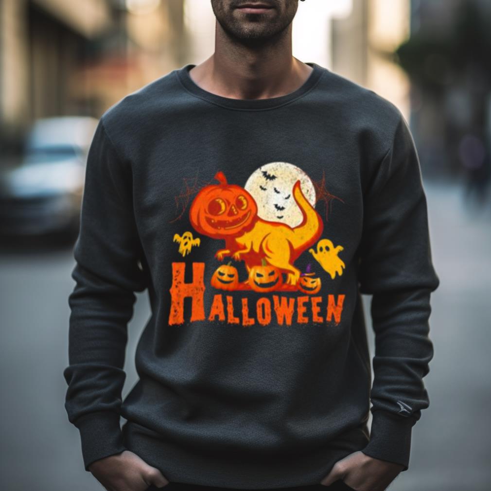 Halloween Party Flying Witch Horror Scary Spooky Season Scary Boo With Full Moon Shirt