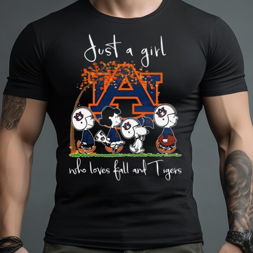 Just A Girl Who Loves Fall And Auburn Tigers 2023 Shirt