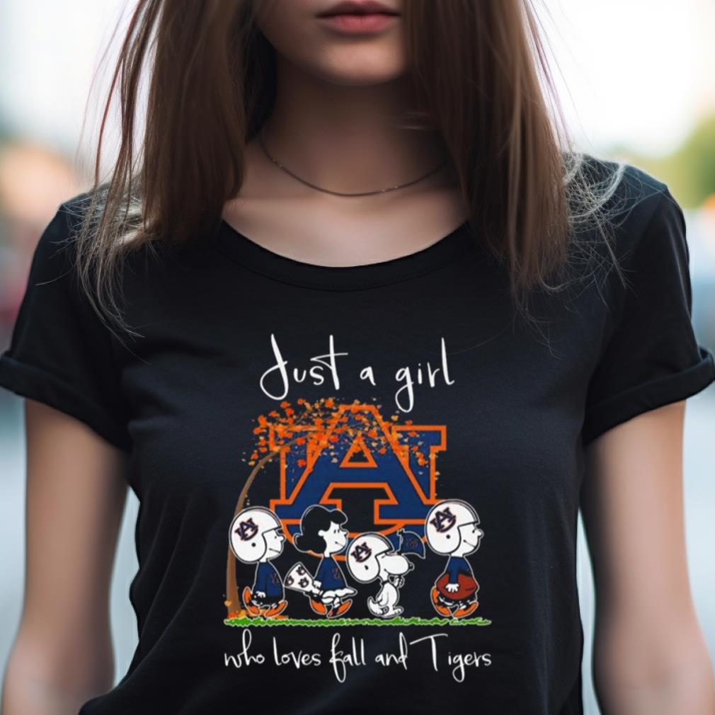 Just A Girl Who Loves Fall And Auburn Tigers 2023 Shirt Just A Girl Who Loves Fall And Auburn Tigers 2023 Shirt