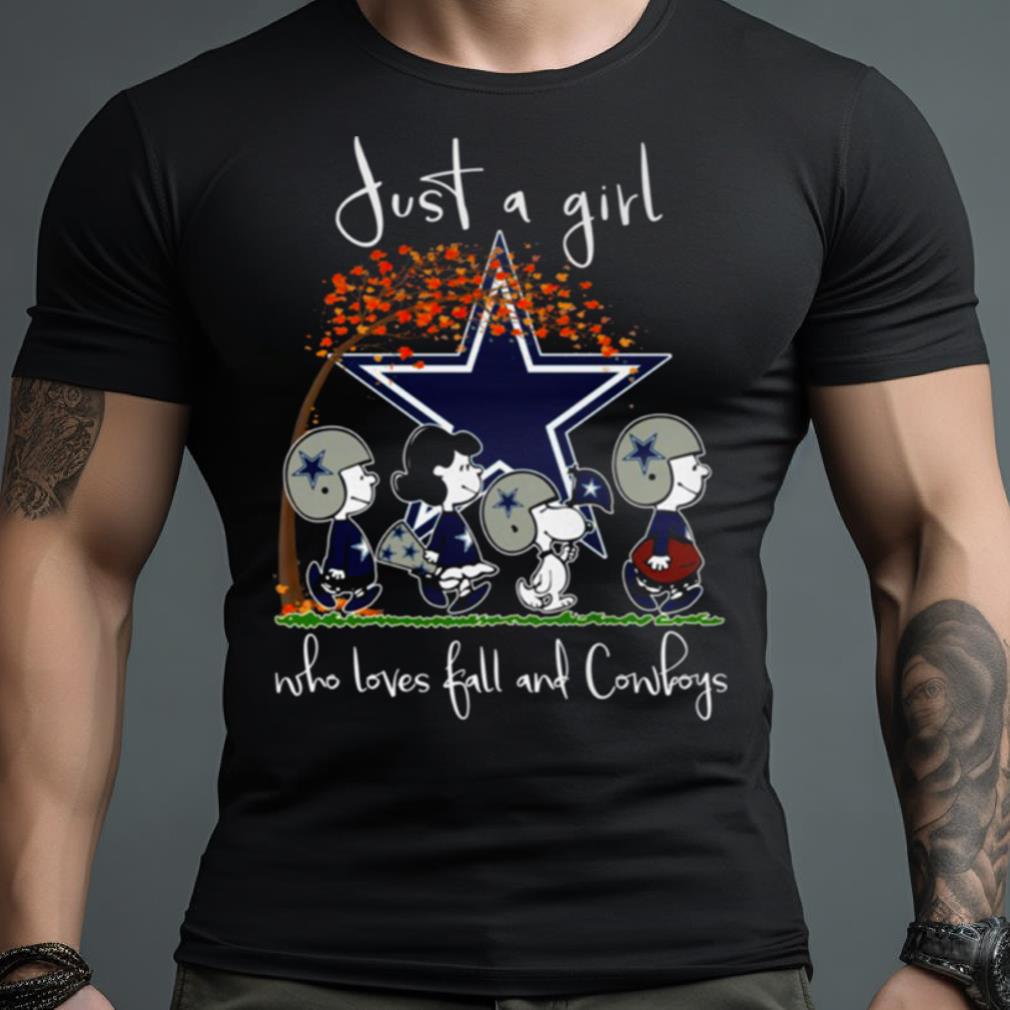 Just A Girl Who Loves Fall And Cowboys T Shirt