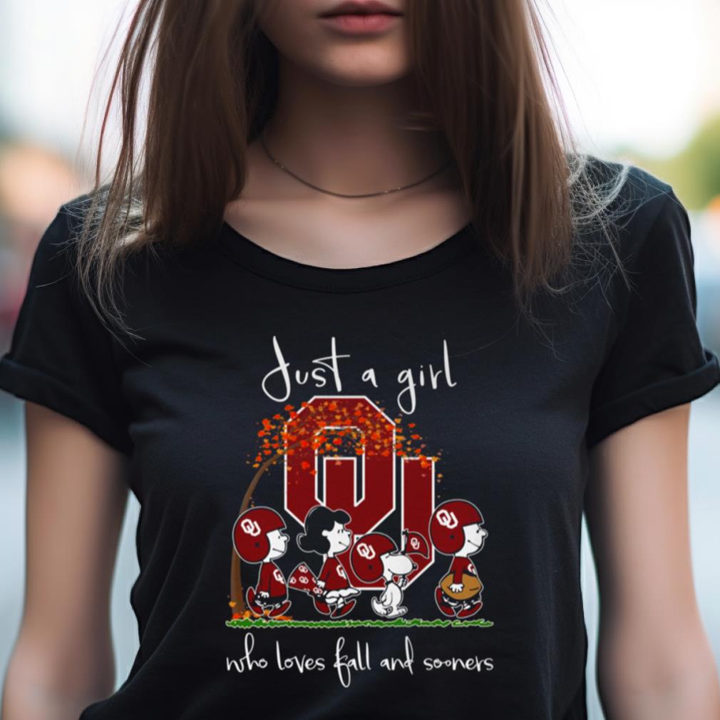 Just A Girl Who Loves Fall And Sooners T Shirt Just A Girl Who Loves Fall And Sooners T Shirt