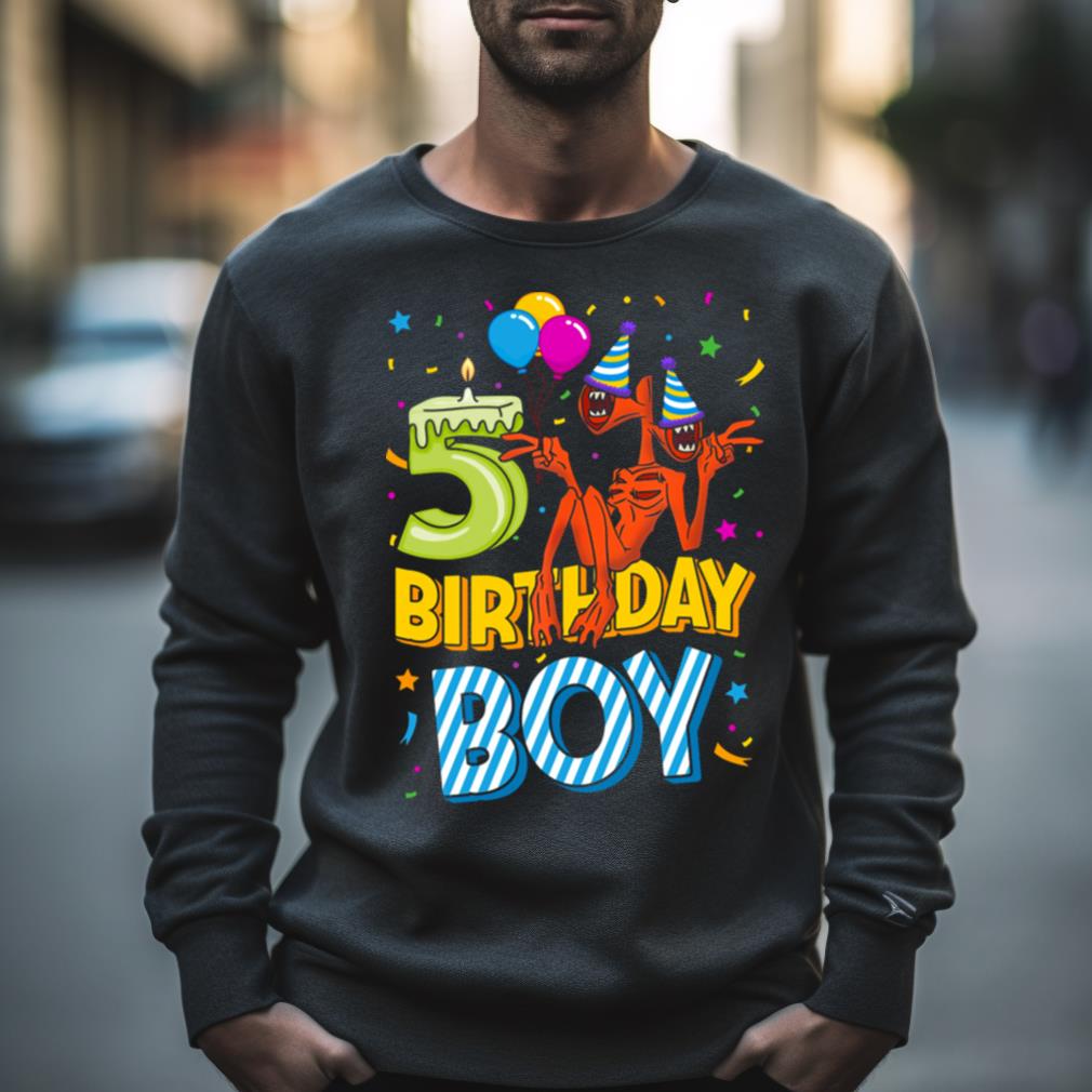 Kids 5 Siren Head Birthday Boy Shirt Kids 5 Siren Head Birthday Boy Shirt