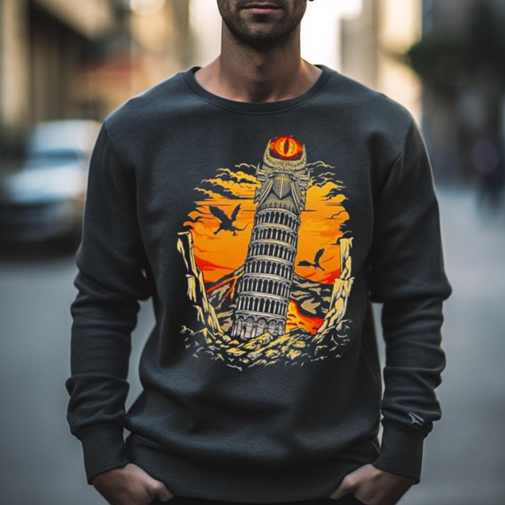 Leaning Dark Tower From Shirt