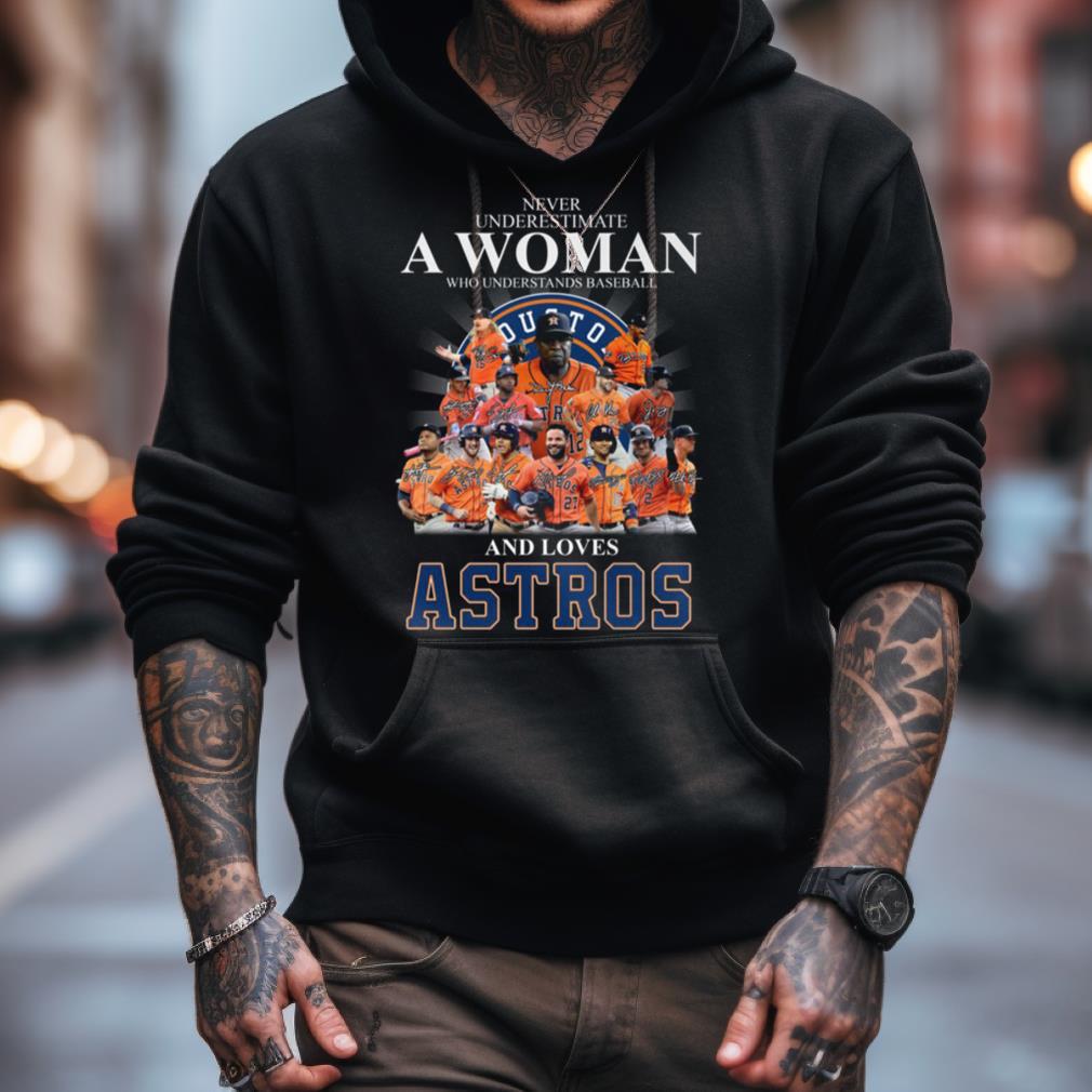Never Underestimate A Woman Who Understands Baseball And Loves Astros T Shirt Never Underestimate A Woman Who Understands Baseball And Loves Astros T Shirt