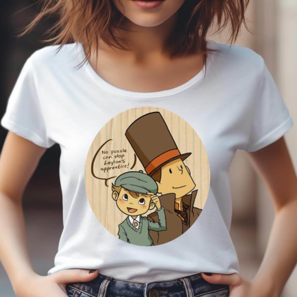 Professeur Layton And Cute Luke Shirt Professeur Layton And Cute Luke Shirt