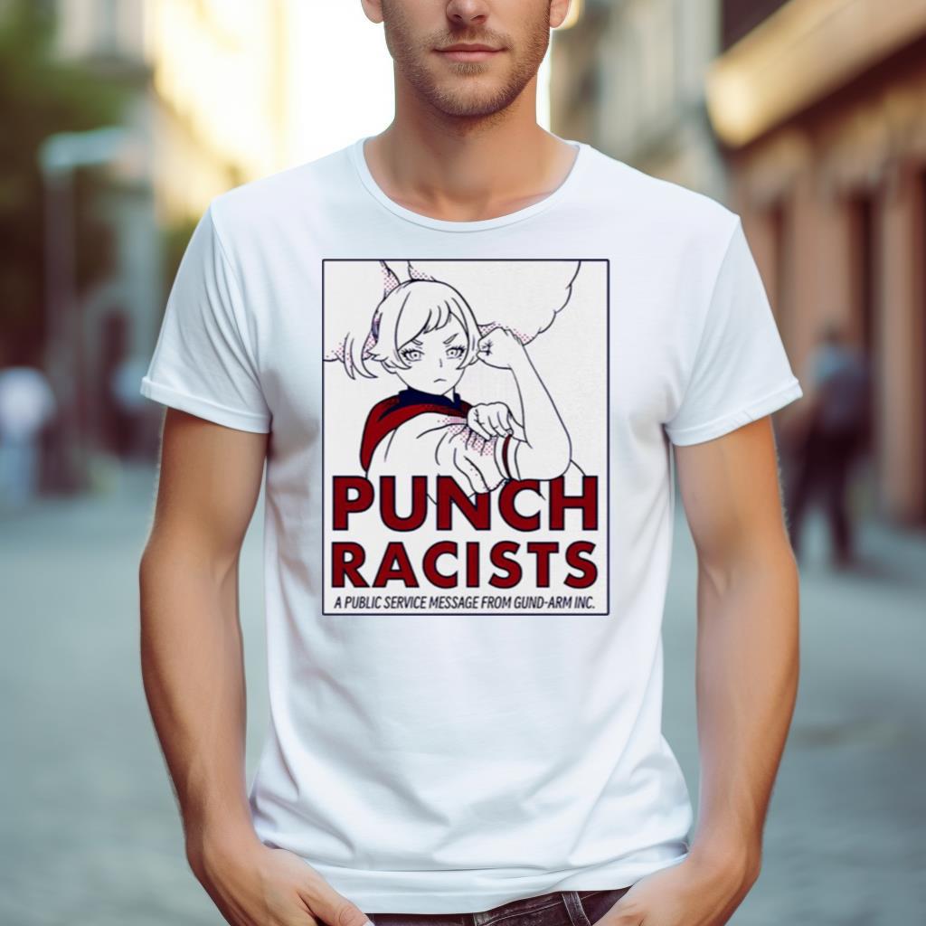 Punch Racists A Public Service Message From Gund Arm Inc T Shirt