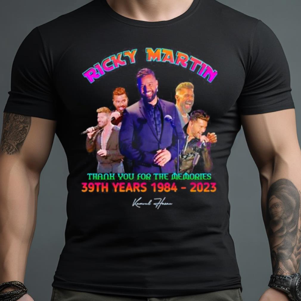Ricky Martin Thank You For The Memories 39Th Years 1984 2023 Signature Shirt