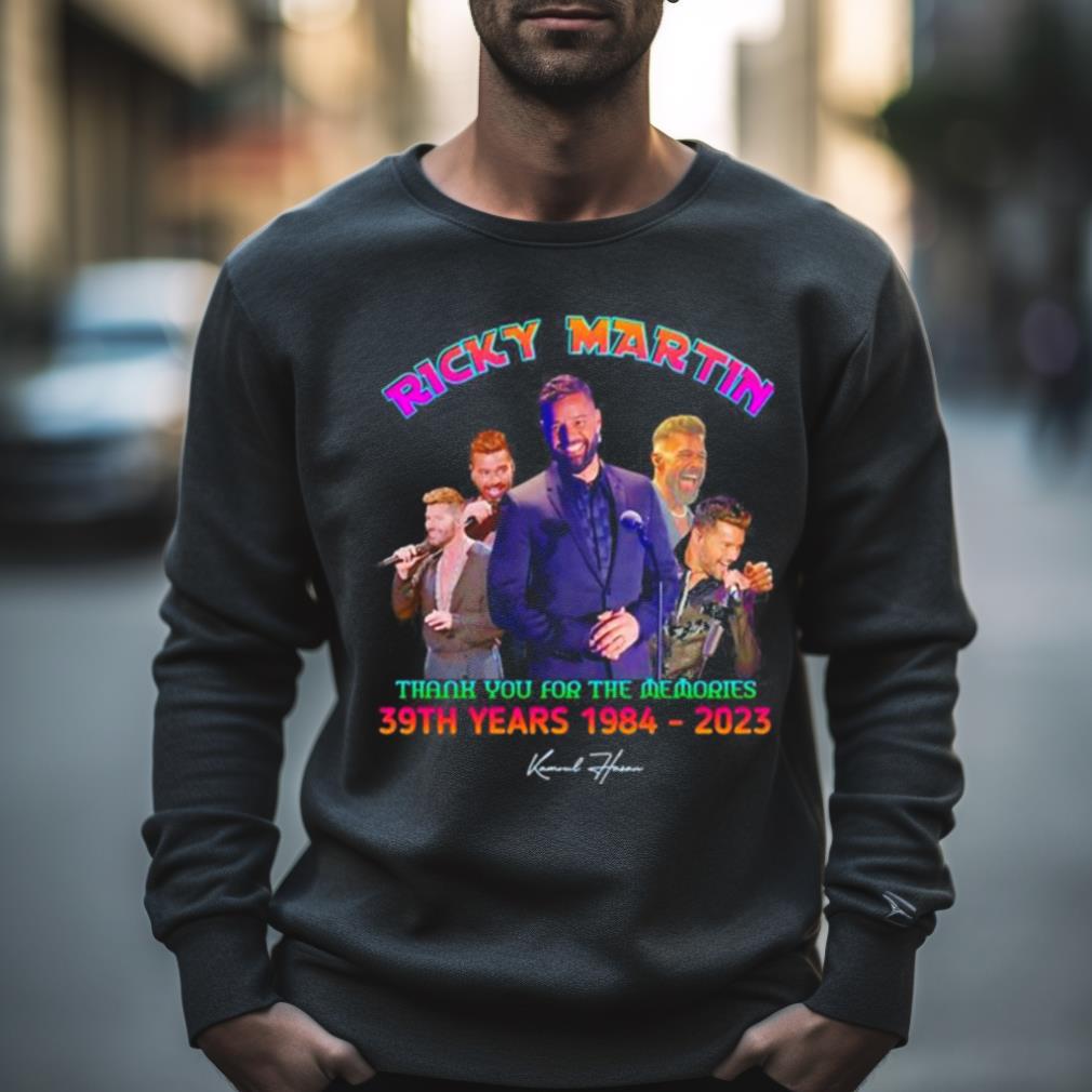 Ricky Martin Thank You For The Memories 39Th Years 1984 2023 Signature Shirt