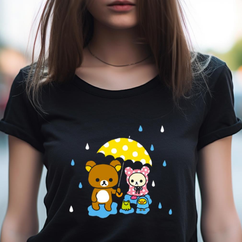 Rilakkuma And Korilakkuma In The Rain Shirt Rilakkuma And Korilakkuma In The Rain Shirt