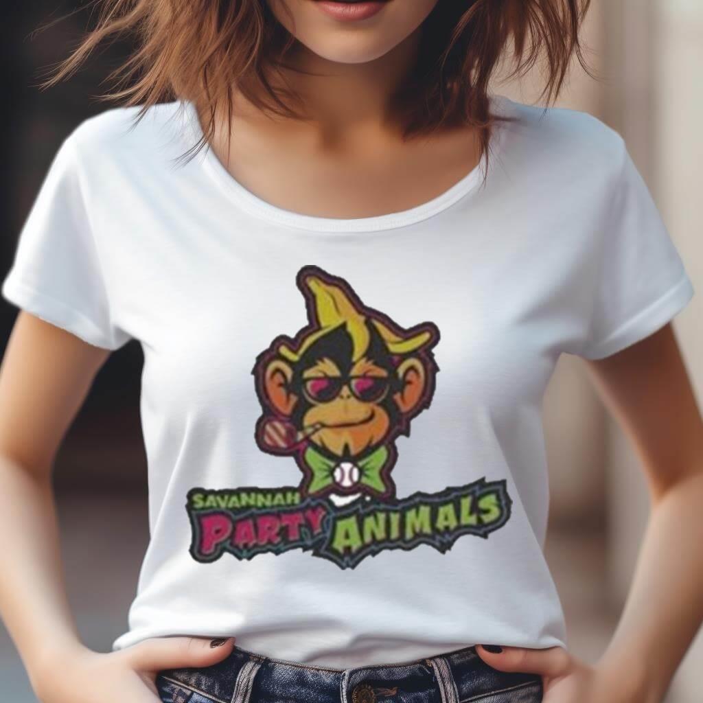 Savannah Bananas Party Animals Baseball Art Design T Shirt