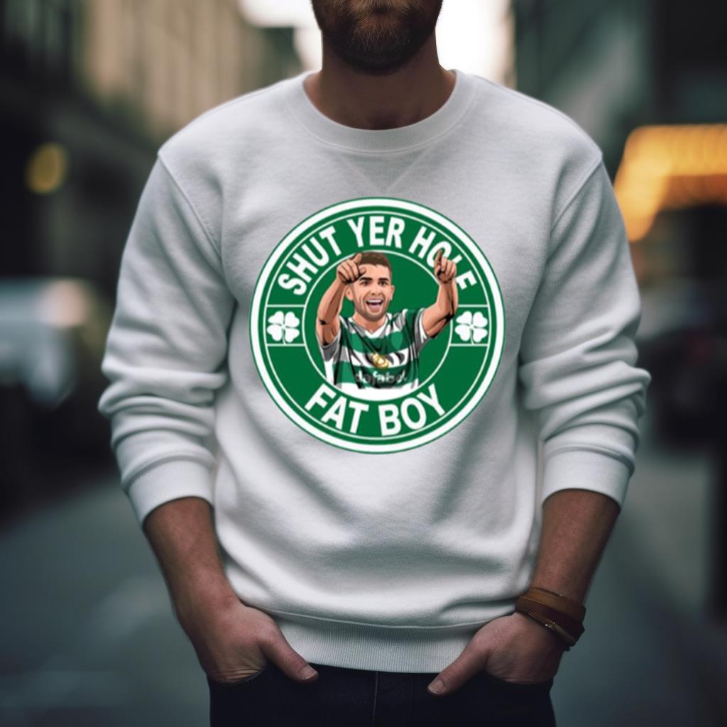 Shut Yer Hole Fat Boy Greg Taylor Glasgow Celtic Shirt