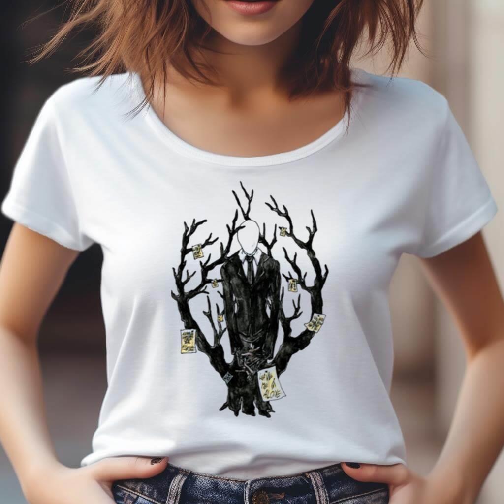 Slenderman Iii Fitted Halloween Shirt Slenderman Iii Fitted Halloween Shirt