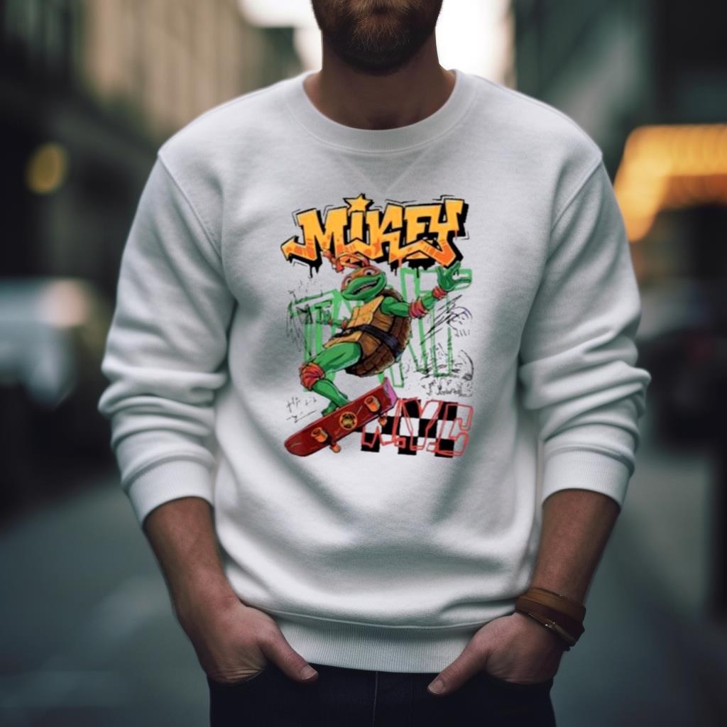 Teenage Mutant Ninja Turtles Mutant Mayhem Skater Mikey Art Design T Shirt