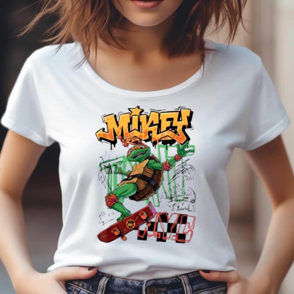 Teenage Mutant Ninja Turtles Mutant Mayhem Skater Mikey Art Design T Shirt Teenage Mutant Ninja Turtles Mutant Mayhem Skater Mikey Art Design T Shirt
