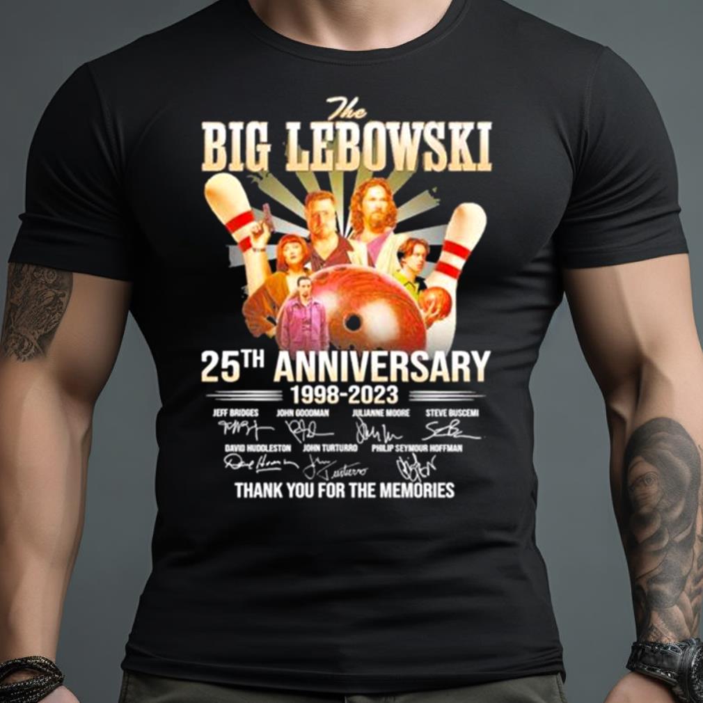 The Big Lebowski 25Th Anniversary 1998 2023 Thank You For The Memories Official T Shirt