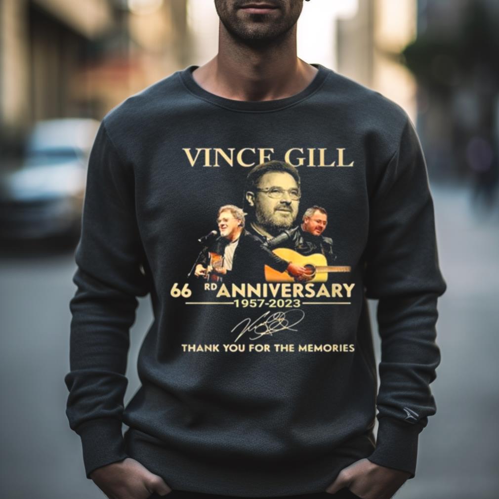 Vince Gill 66 Rd Anniversary 1957 2023 Signature Thank You For The Memories Shirt