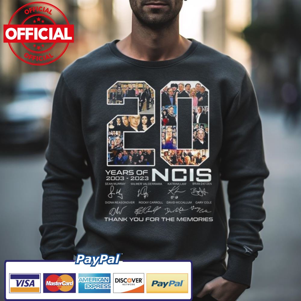 20 Years Of 2003 2023 Ncis Signature Thank You For The Memories Shirt