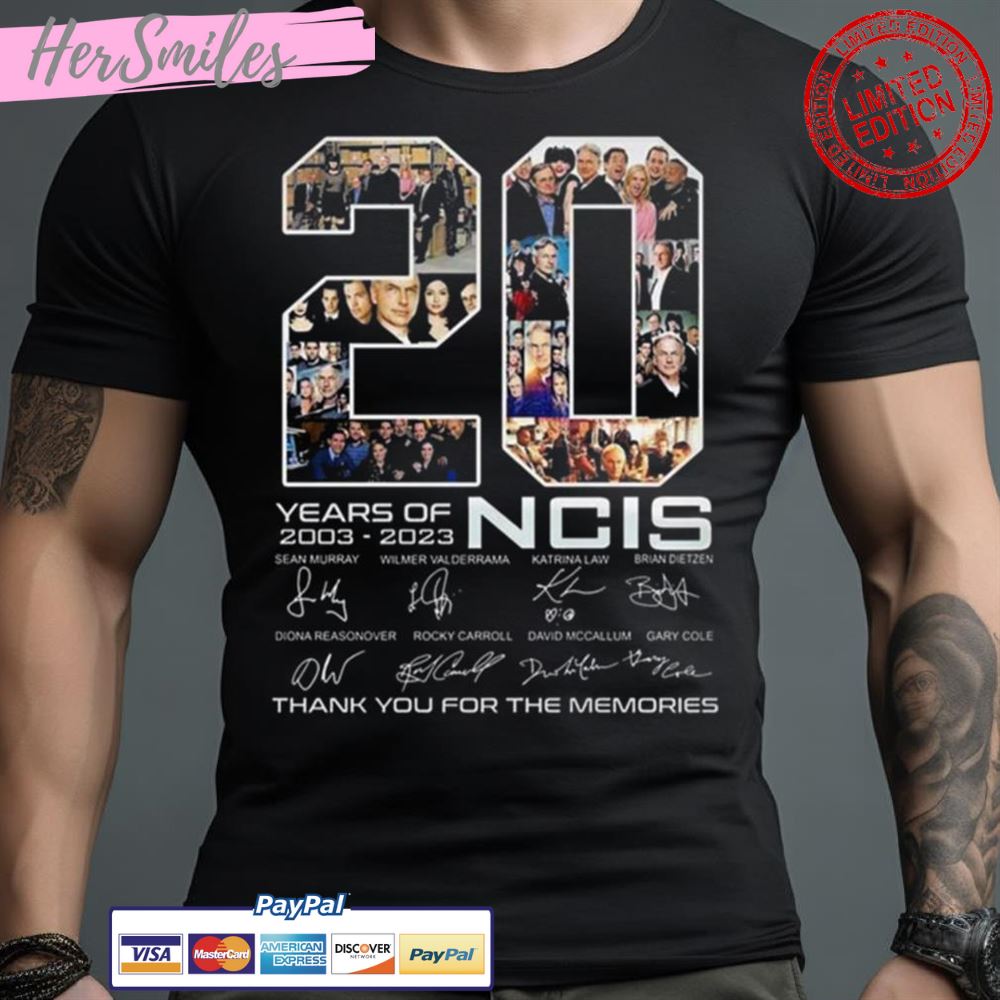 20 Years Of 2003 2023 Ncis Signature Thank You For The Memories Shirt