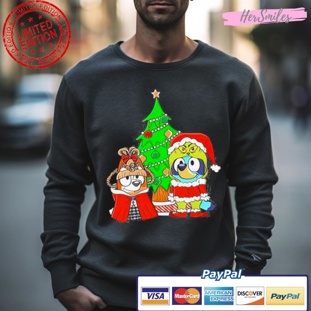 Bluey And Bingo Family Christmas Tree 2023 Shirt