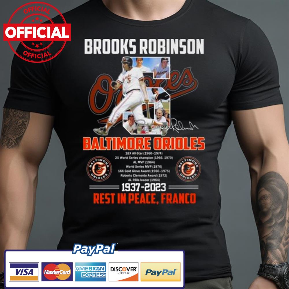 Brooks Robinson Baltimore Orioles 1937 2023 Rest In Peace Franco Signature Shirt