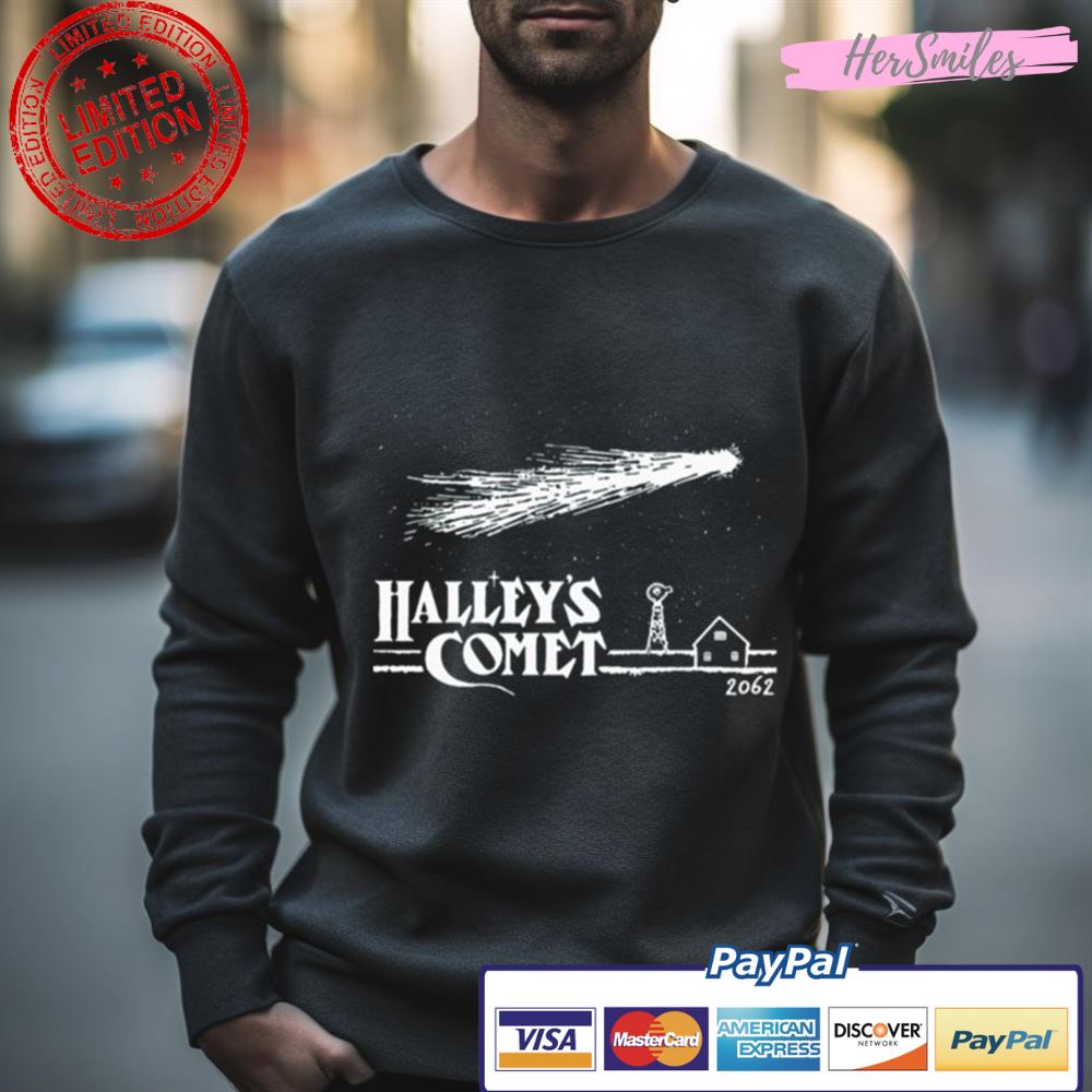 Halley’S Comet Funny Geeks Graphic Sciences Ufo Astronomys Astrology Mens Womens Ladies Active Shirt