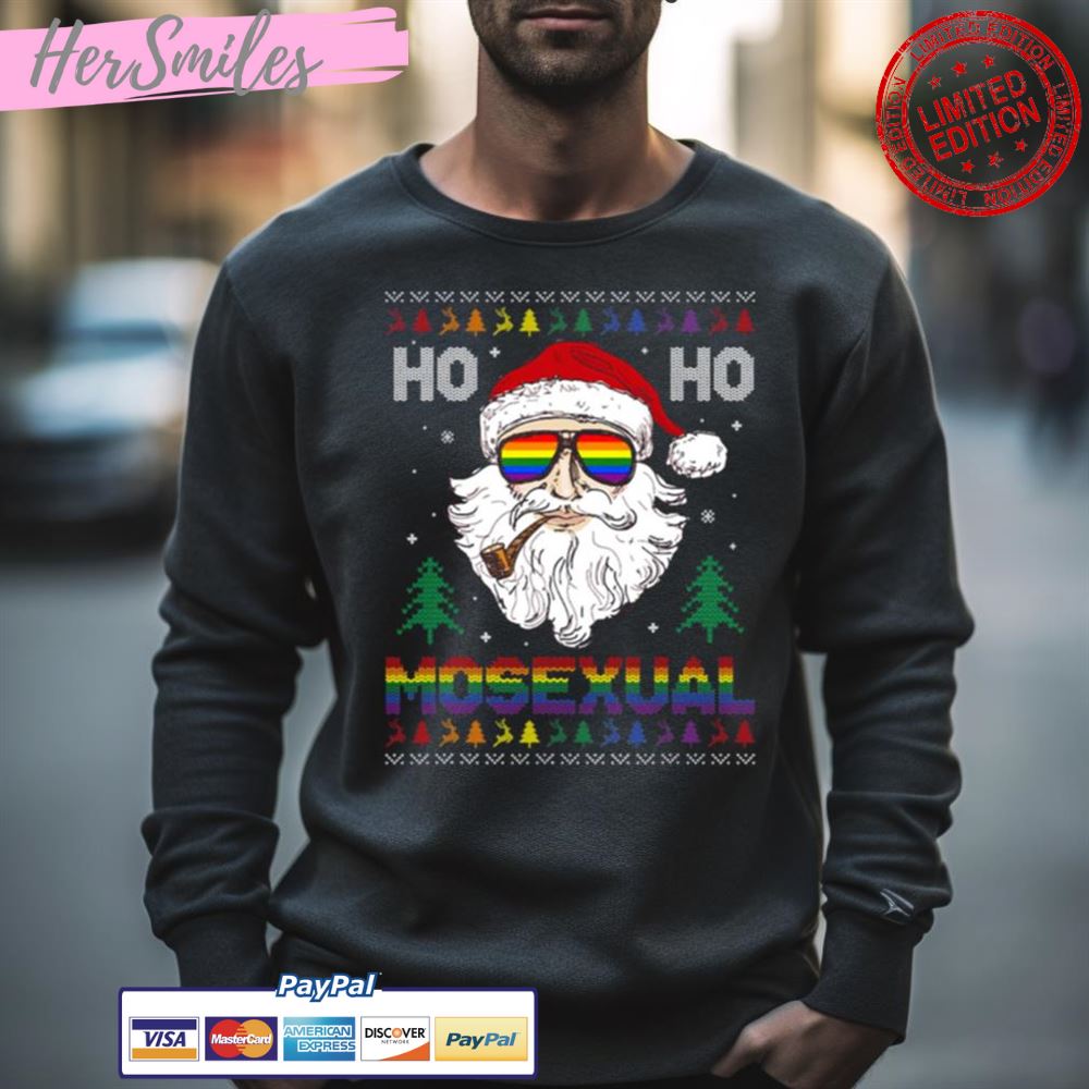 Ho Ho Ho Mosexual Gay Santa Lgbt Pun Shirt