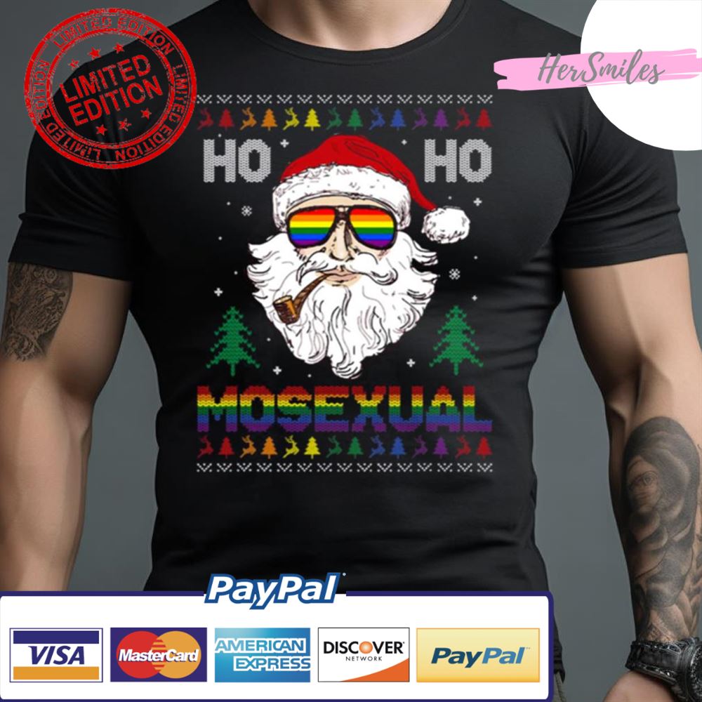Ho Ho Ho Mosexual Gay Santa Lgbt Pun Shirt
