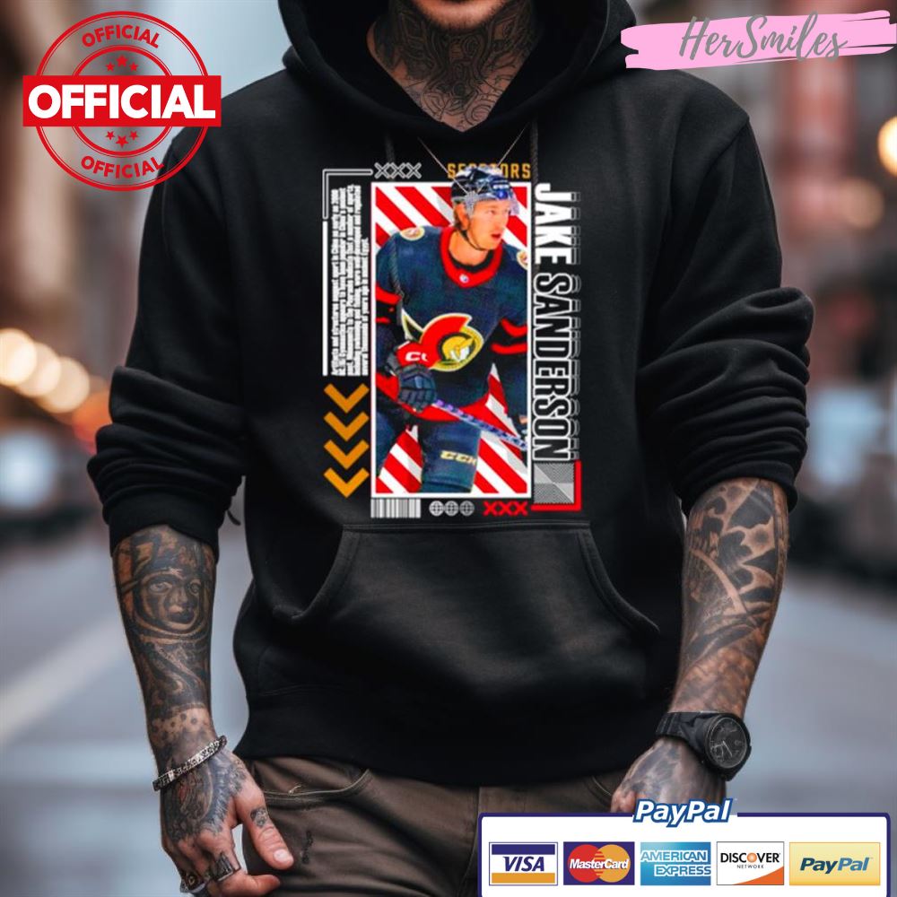 Jake Sanderson Hockey Paper Poster Senators Shirt Jake Sanderson Hockey Paper Poster Senators Shirt