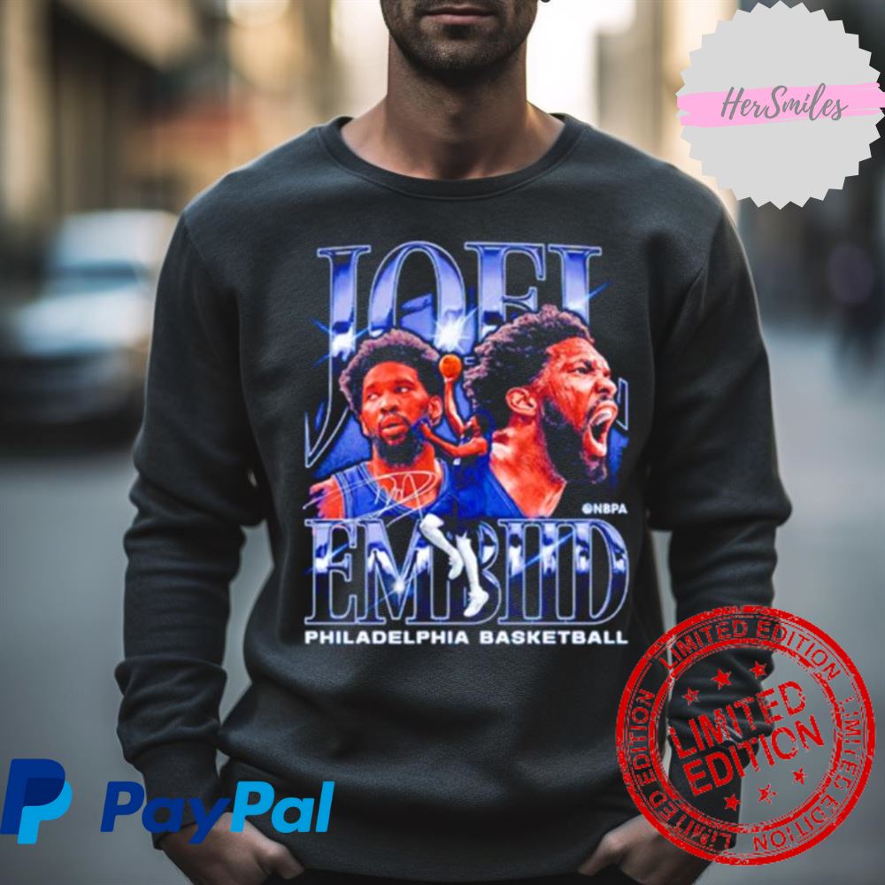 Joel Embiid Philadelphia Vintage Basketball Signatures Shirt