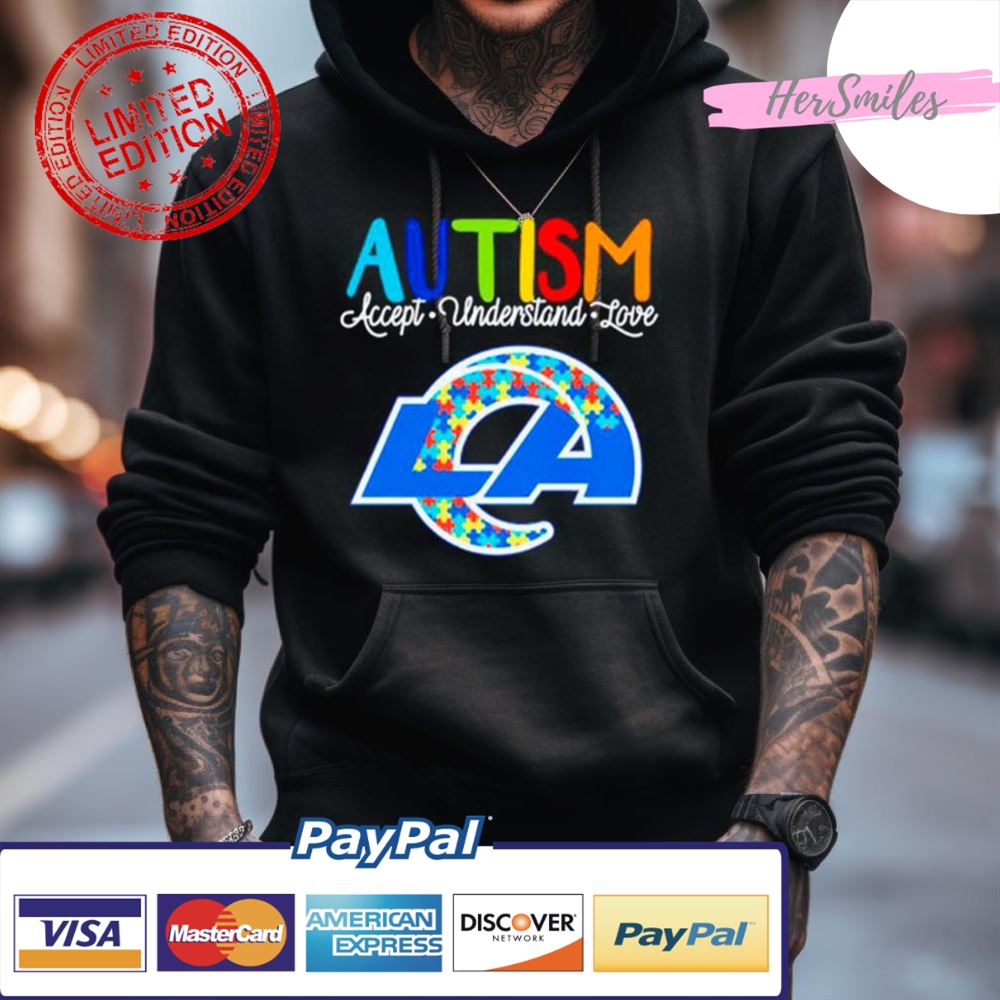 Los Angeles Rams Nfl Autism Awareness Accept Understand Love T-shirt,Sweater,  Hoodie, And Long Sleeved, Ladies, Tank Top