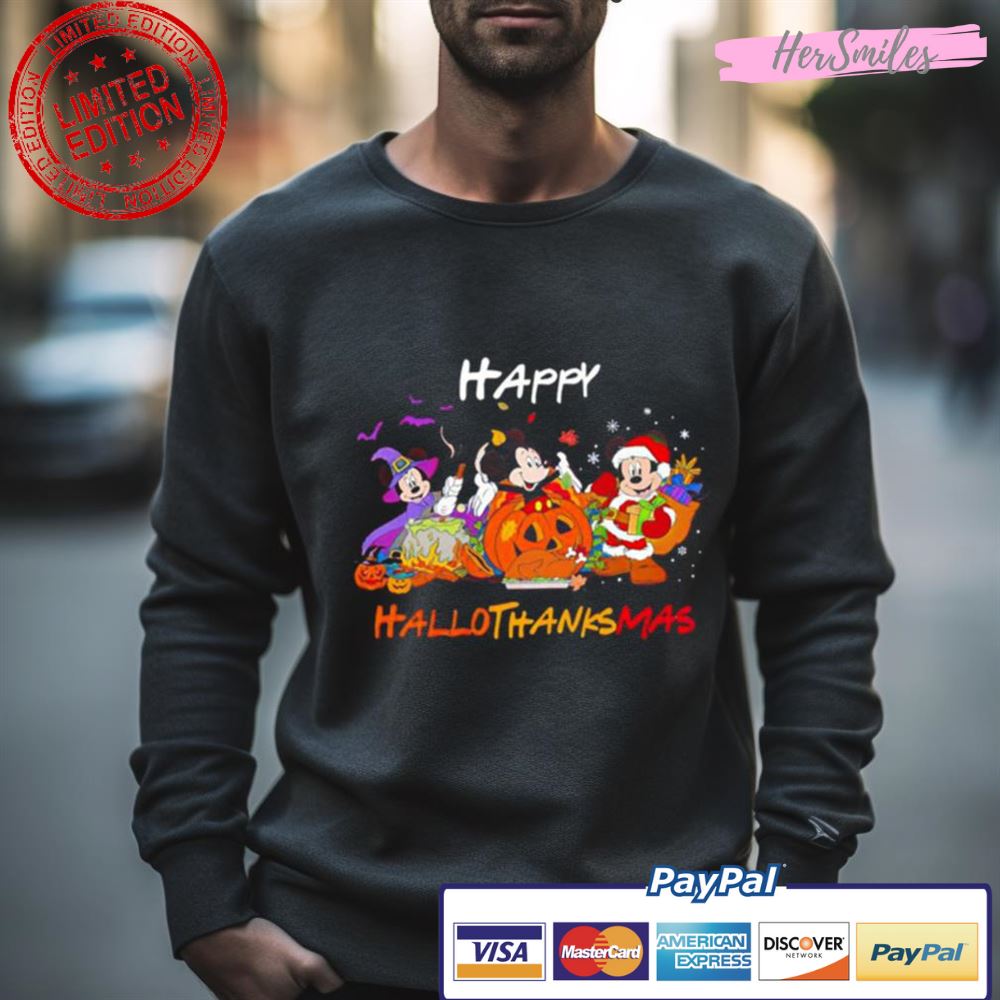 Mickey Happy Hallothanksmas Shirt