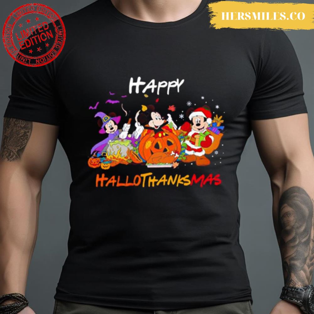 Mickey Happy Hallothanksmas Shirt