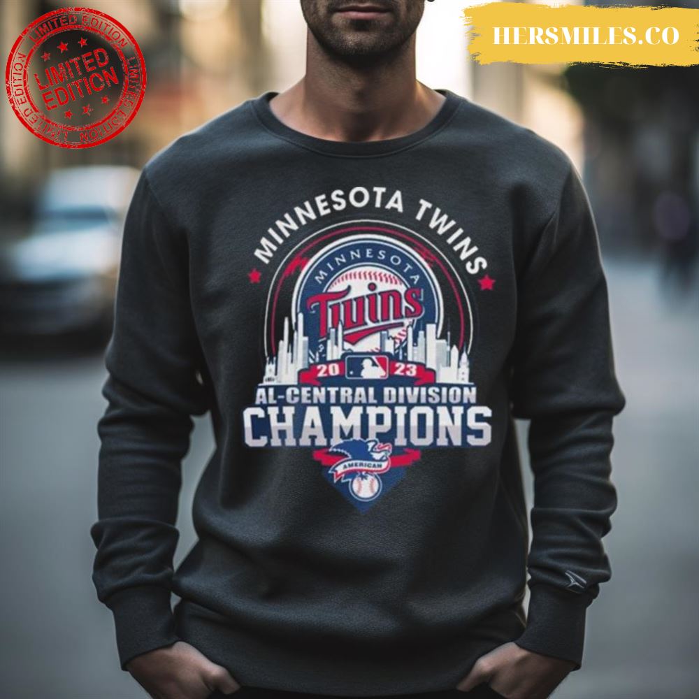 Minnesota Twins 2023 Al Central Division Champions Skyline Shirt