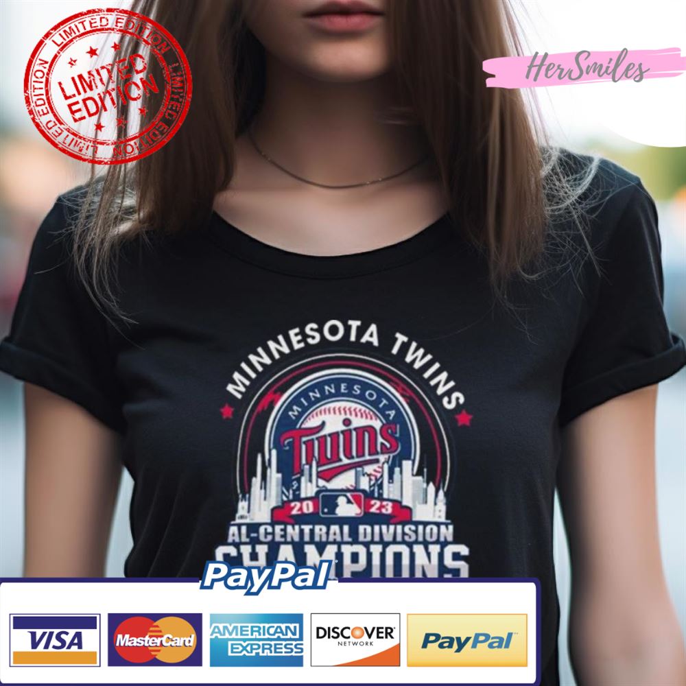 Minnesota Twins 2023 Al Central Division Champions Skyline Shirt Minnesota Twins 2023 Al Central Division Champions Skyline Shirt