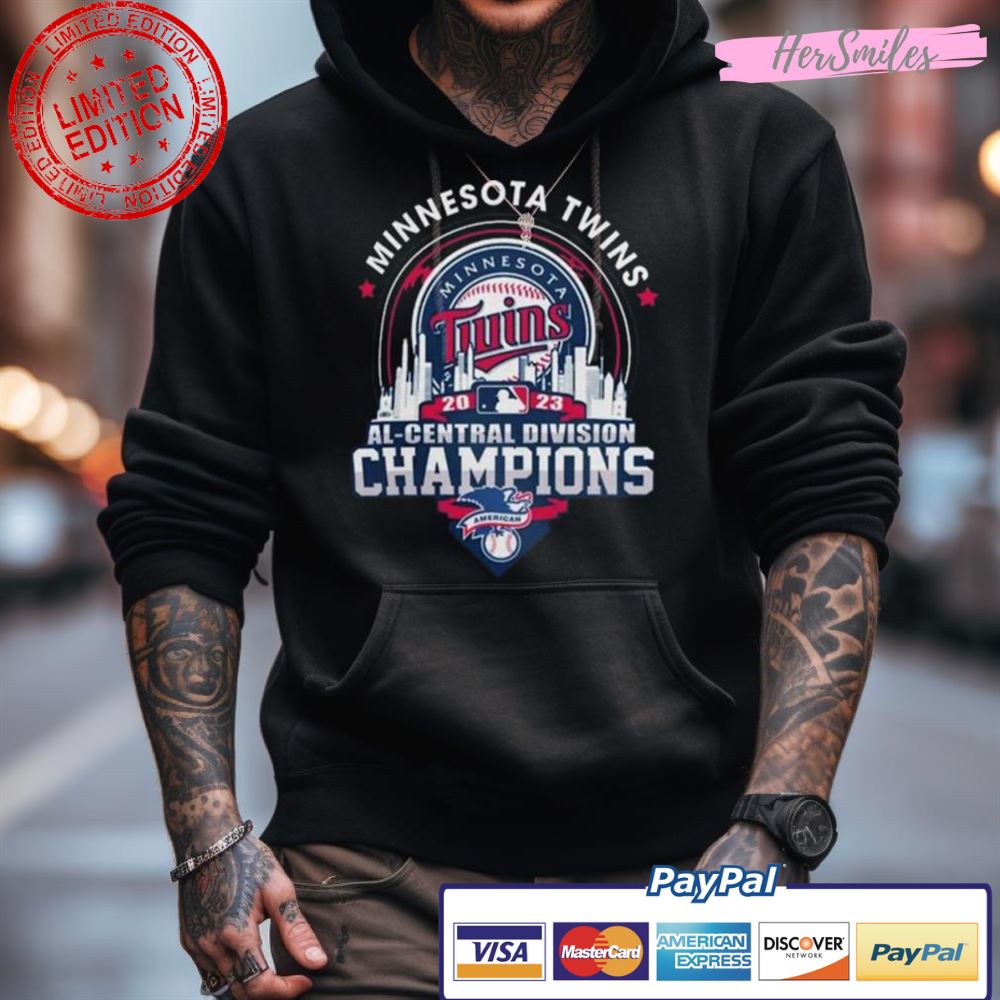 Minnesota Twins 2023 Al Central Division Champions Skyline Shirt Minnesota Twins 2023 Al Central Division Champions Skyline Shirt
