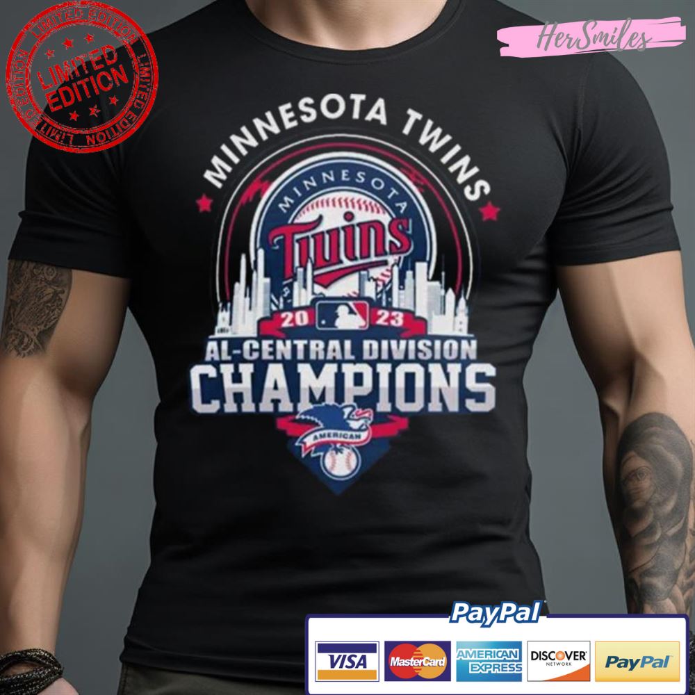 Minnesota Twins 2023 Al Central Division Champions Skyline Shirt