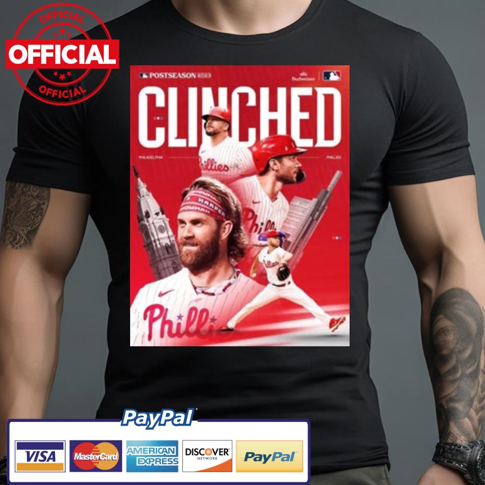 Philadelphia Phillies Postseason Clinched 2023 Take October T-Shirt,  hoodie, sweater, long sleeve and tank top