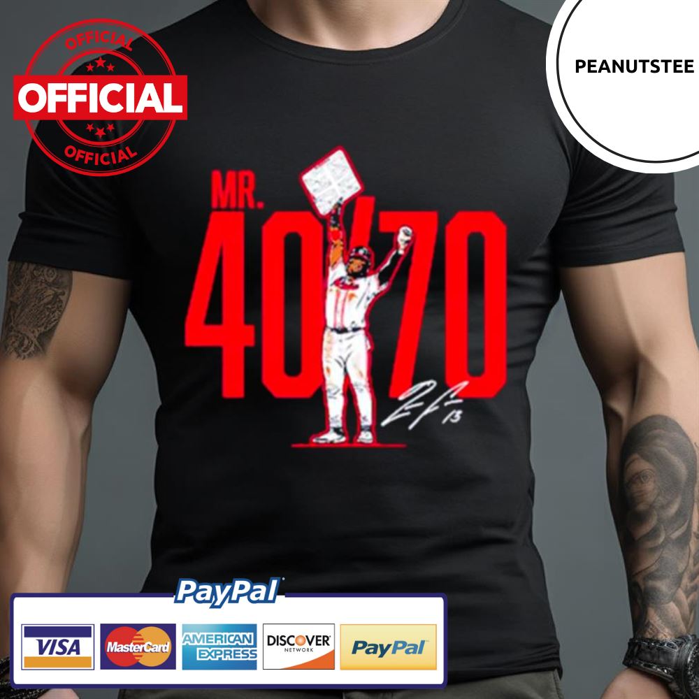 Ronald Acuña Jr Mr. 40 70 Signature Shirt